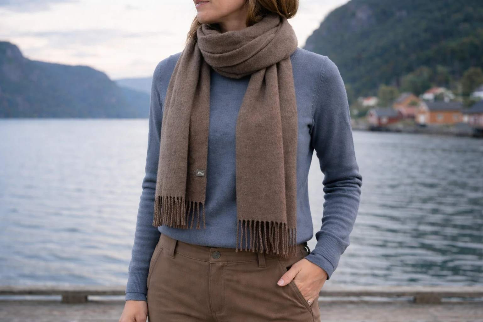 Fjords in Norway outfit strategy โ classic in #708090