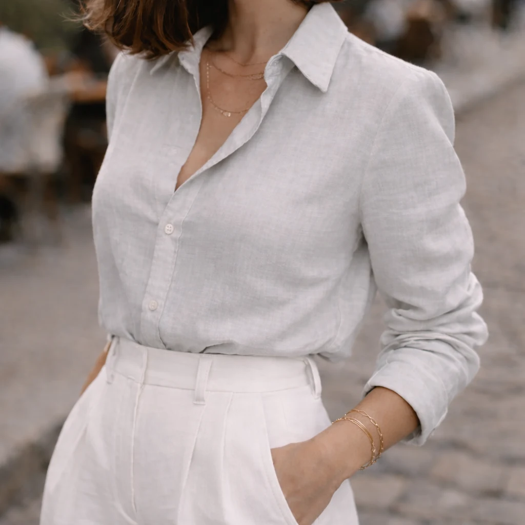 Vienna outfit strategy — classic in #F5F5F5